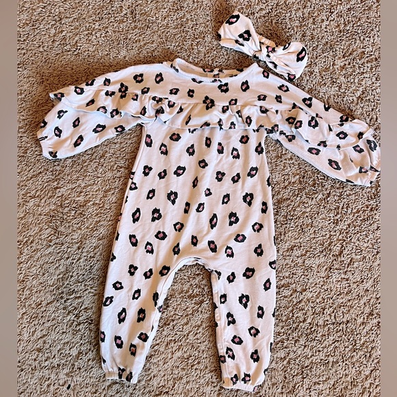 Jessica Simpson Pink Cheetah Print Romper - Picture 1 of 3